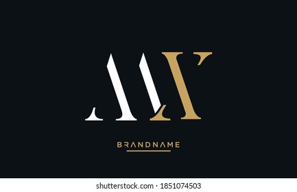 MX, XM, M, X Abstract Letters Logo Emblem Monogram