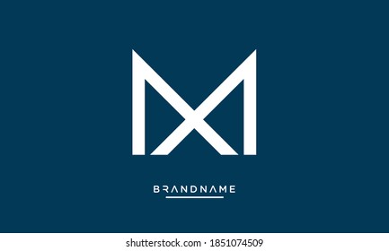 MX, XM, M, X Abstract Letters Logo Emblem Monogram
