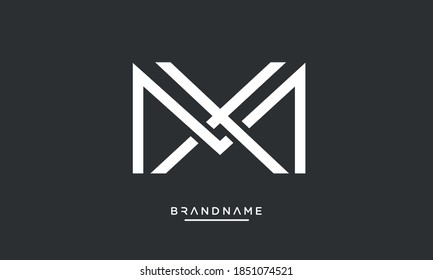MX, XM, M, X Abstract Letters Logo Emblem Monogram