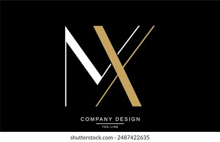 MX, XM, M, X Abstract Letters Logo Monogram Design Font Icon