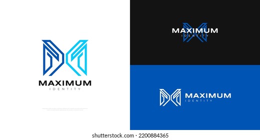 MX or XM Monogram Logo. Initial M and X Logo Design with Abstract and Modern Concept for Business and Technology Logo