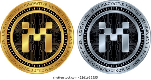 mxc  coin vector illustrations. 3d illustration. vector coins.