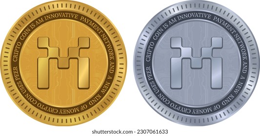 mxc  coin vector illustrations. 3d illustration. vector coins.