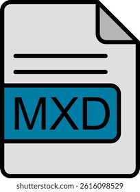 MXD File Format Line Vector Icon Design
