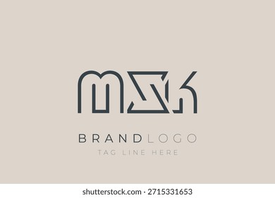 MXK abstract letter logo design. Modern Business Logo Design With Abstract Typography and Contemporary Style