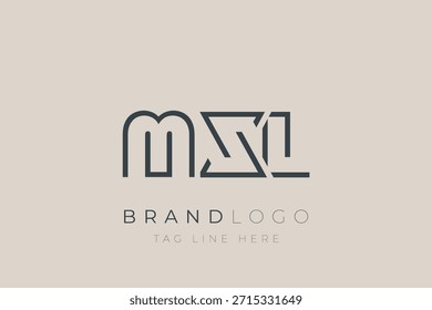 MXL abstract letter logo design. Modern Business Logo Design With Abstract Typography and Contemporary Style
