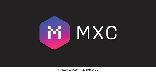 Mxn cryptocurrency MXN token, Cryptocurrency logo on isolated background with text.