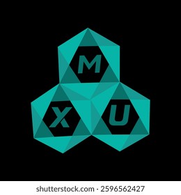 MXU creative minimalist letter logo. MXU unique vector initials alphabet letter logo design
