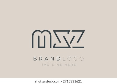 MXZ abstract letter logo design. Modern Business Logo Design With Abstract Typography and Contemporary Style