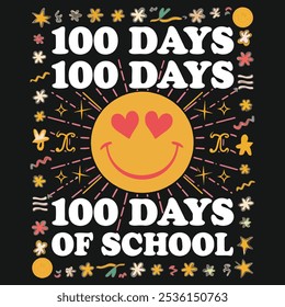 Diseño de camisetas de In My 100 Days of School