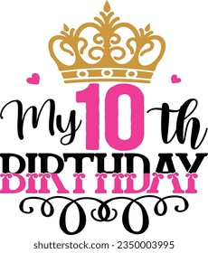 My 10th birthday t-shirt design