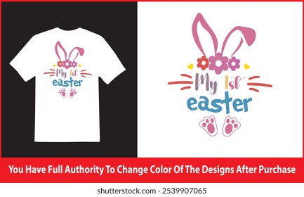 My 1st easter spring baby tshirt design , Cut Files , Hello vector designs - Sweet Quote idea | Winter Saying - Season Clipart , Welcome Spring design