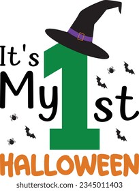 It's My 1st Halloween T-shirt Design