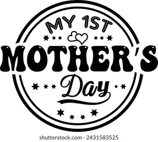My 1st Mothers Day Vector File
This is only digital download file. No physical items will be sent you. This file can be used on many projects.