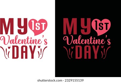 my 1st valentine's day  Svg