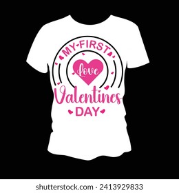 My 1st valentines day  t -shirt design
 svg