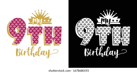 9th Birthday Images Stock Photos Vectors Shutterstock