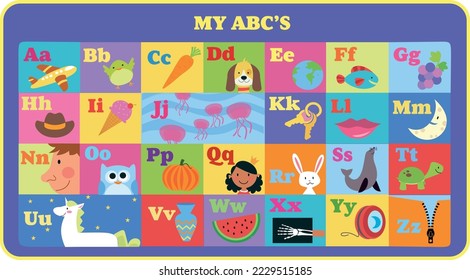 My ABC's Illustrated for children