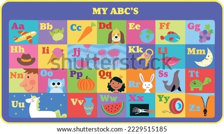 My ABC's Illustrated for children
