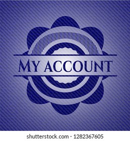 My account badge with denim texture