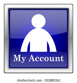 My Account Icon. Internet Button On White Background. EPS10 Vector.