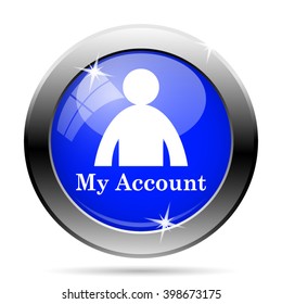 My account icon. Internet button on white background. EPS10 vector
