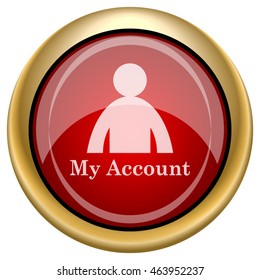 My account icon. Internet button on white background. EPS10 vector.
