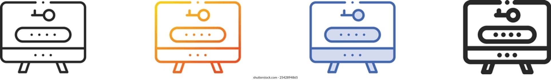 my account icon.Thin Linear, Gradient, Blue Stroke and bold Style Design Isolated On White Background