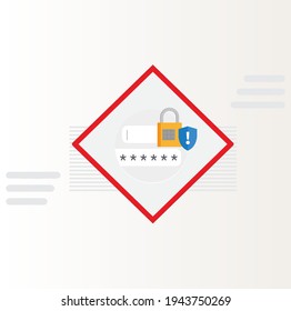 My Account Password Icon Isolated Background