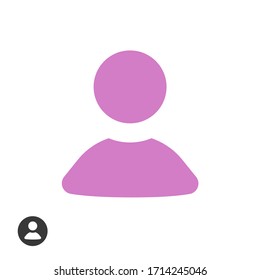 My account profile user icon as man or human shape or internet avatar person silhouette logo symbol vector flat illustration pictogram modern design sign isolated on white background