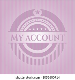 My account retro style pink emblem