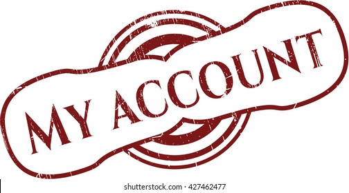 My account rubber grunge texture seal
