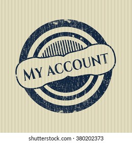 My account with rubber seal texture