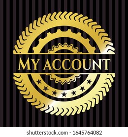 My account shiny badge. Vector Illustration. Detailed.