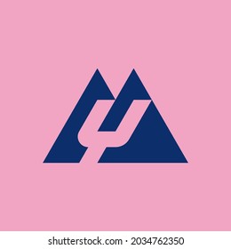 MY alphabet logo that combines 2 letters into one logo or symbol that is unique and original. consists of letters M and Y. editable and easy to custom