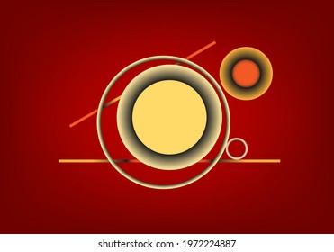 My artwork composed of geometric shapes and shades of different colors - Vector