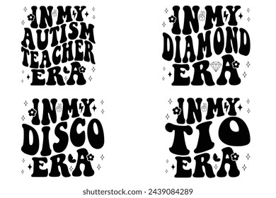 In My Autism Teacher Era, In My Diamond Era, In My Disco Era, In My Tio Era retro T-shirt