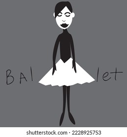my BALLET  concept vector poster