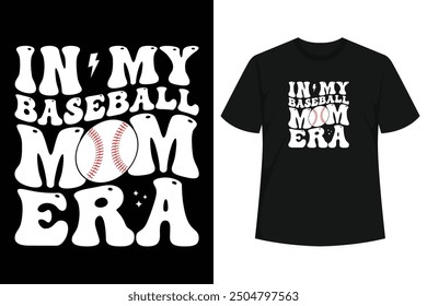 En My Baseball Mom Era, esta camiseta es ideal para las madres que les encanta ver el béisbol, ver a su hijo jugando al béisbol, o el día del juego.