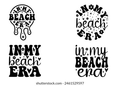 In my beach era, beach retro, beach PNG bundle, beach summer bundle T-shirt