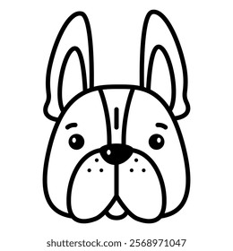 My best friend. French bulldog puppy. Cute design. Vector illustration. Dog. Funny french bulldog puppy