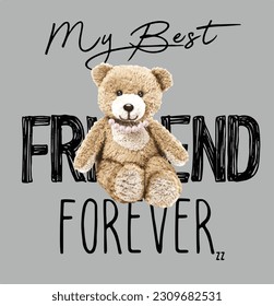 my best friends forever slogan design t shirt