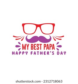 my best papa greeting card with nice message of happy father's day