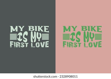 Mi Bicicleta Es Mi Primer Amor, La Camisa De Biker Graciosa Mi Propia Bicicleta, La Motocicleta EPS JPG PNG, Gráficos De Camisetas De Biker Gratuitos, La Camisa De Biker Graciosa Mi Bicicleta Propia,