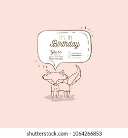 my birthday card hand draw animal