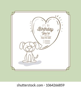 my birthday card hand draw animal