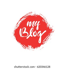 My blog. Vector hand drawn letters, ink.