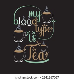 mein Bluttyp ist Teevactor-Kalligrafie-Typografie auf Hemddesign,