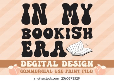 In My Bookish Era t-shirt design vector file.