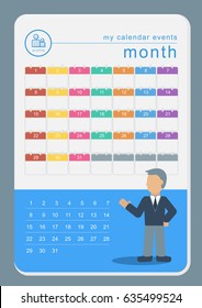 My Calendar Events  vector design template 